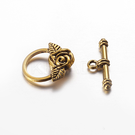 Tibetan Style Toggle Clasps LS-X-GLF0026Y-1