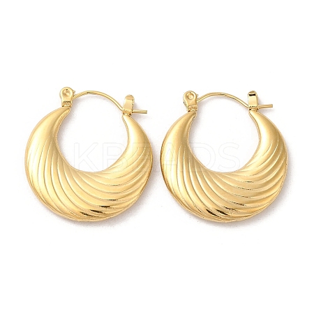 Ion Plating(IP) 304 Stainless Steel Thick Hoop Earrings EJEW-Z022-08G-1