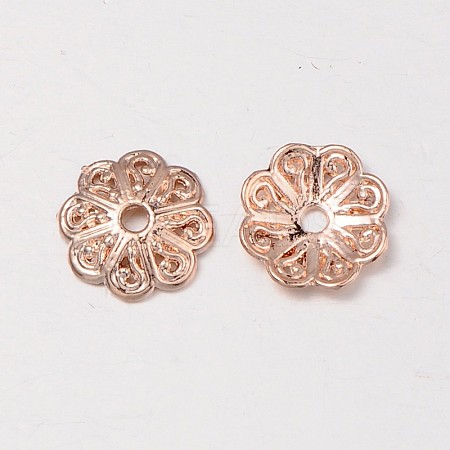 Nickel Free & Lead Free Alloy Flower Bead Caps LS-PALLOY-J514-18RG-FF-1