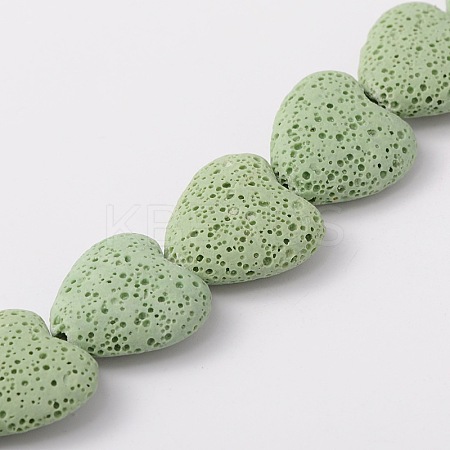 Dyed Natural Lava Rock Bead Strands G917-7-1