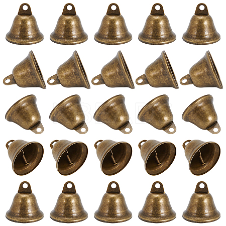 50Pcs Iron Bell Pendants IFIN-UN0001-21-1
