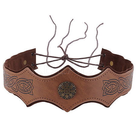 PU Leather & Alloy Headbands Hair Accessories for Women Girls OHAR-WH20009-02B-01-1