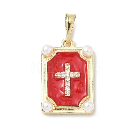 Brass Micro Pave Cubic Zirconia Pendants LS-KK-H255-07G-03-1