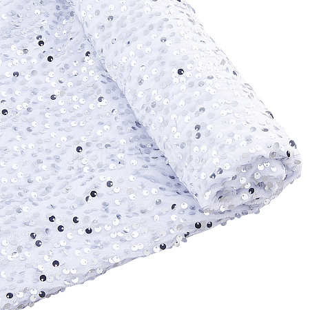 2Yards PET Paillette Velvet Fabric AJEW-DC0001-87B-1