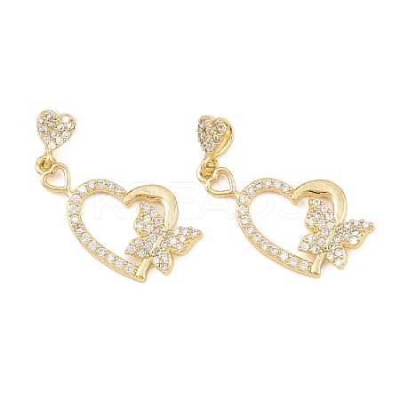 Brass Micro Pave Cubic Zirconia Pendants KK-I475-05G-06-1
