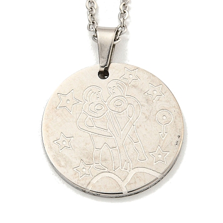 Non-Tarnish Constellation Pendant Necklaces LS-NJEW-S422-04P-03-1