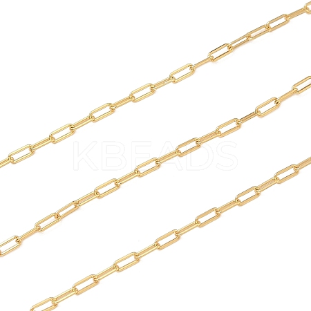 Rack Plating 925 Sterling Silver Paperclip Chains STER-P064-02G-1