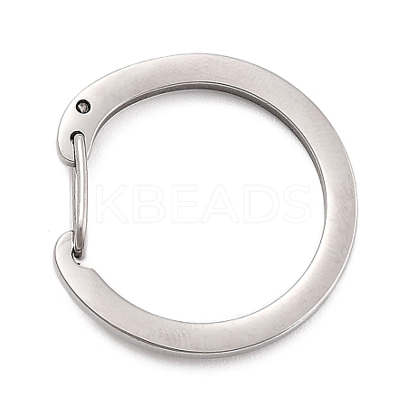 Non-Tarnish 304 Stainless Steel Push Gate Snap Key Clasps STAS-B022-01P-01-1