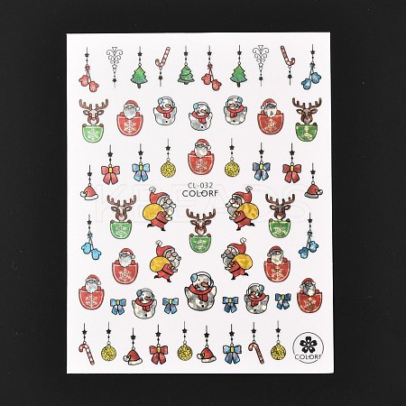 Christmas Theme Self Adhesive Nail Art Stickers MRMJ-A003-01F-1