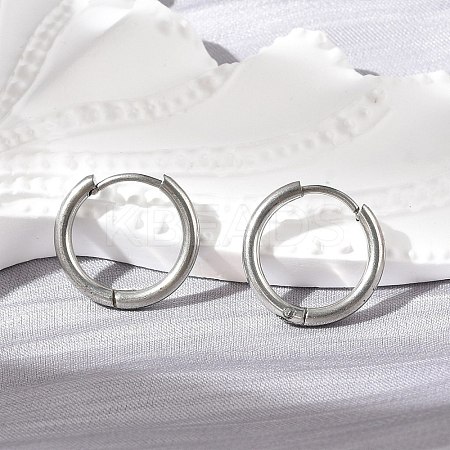 Tarnish Resistant 201 Stainless Steel Huggie Hoop Earrings EJEW-L250-01I-P-1