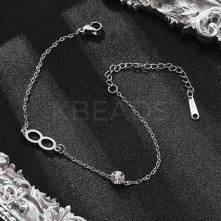 201 Stainless Steel Cable Chain Bracelets BJEW-H205-01C-P-1