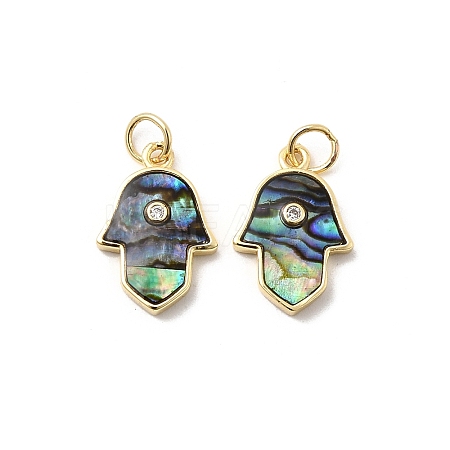 Brass Micro Pave Cubic Zirconia Pendants KK-K384-18G-1