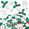 160Pcs 4 Styles Christmas Theme Opaque Resin Cabochons RESI-SC0005-80A-1