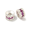 Brass Cubic Zirconia Spacer Beads KK-L215-004A-S01-1