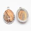 Natural Picture Jasper Pendants G-D851-40-2
