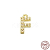 Real 18K Gold Plated 925 Sterling Silver Micro Pave Clear Cubic Zirconia Charms STER-P054-10G-F-1