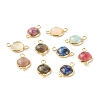 Natural Mixed Gemstone Links Connectors X-PALLOY-JF00755-1