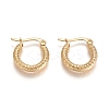 201 Stainless Steel Geometric Hoop Earrings X-STAS-D171-12C-G-1