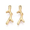 304 Stainless Steel Branch Pendants STAS-T067-49G-1