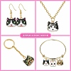 45Pcs 9 Styles Printed Alloy Pendants ENAM-CJ0003-46-7