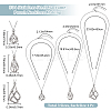 3Pcs 3 Styles 304 Stainless Steel Macrame Pouch Necklace Making for Gemstone Nuggets NJEW-BBC0001-24-2