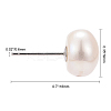 Valentine Presents for Her 925 Sterling Silver Ball Stud Earrings LS-EJEW-D029-9mm-2-6