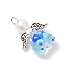 Glass Enamel Beads Pendants PALLOY-JF04137-02-4
