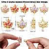 5Pcs 5 Styles Golden Plated Brass Box Clasps KK-CJ0002-22-2