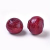 Dyed Natural Wood Beads WOOD-Q006-8mm-08-LF-2