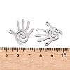 201 Stainless Steel Connector Charms STAS-I364-08P-3