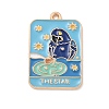 Tarot Alloy Enamel Pendants ENAM-A008-47KCG-02-1