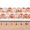 Electroplated Crackle Glass Beads Strands X-EGLA-N014-10mm-01-4