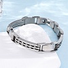 304 Stainless Steel Panther Chain Bracelets for Women Men BJEW-R018-03P-2