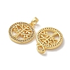 Brass Micro Pave Cubic Zirconia Pendents KK-R210-21G-02-2