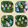 36Pcs 6 Colors Rabbit Luminous Resin Display Decorations DJEW-SZ0001-09-4