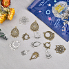 48Pcs 6 Style Tibetan Style Chandelier Component Links TIBE-SC0001-46-4