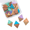 Transparent Resin & Walnut Wood Pendants RESI-CJ0001-72-1