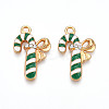 Rack Plating Alloy Enamel Pendants ENAM-N055-151A-01-1