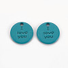 Spray Painted Alloy Charms for Valentine's Day LS-PALLOY-Q433-027A-RS-1