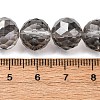 Transparent Electroplate Glass Beads Strands X-EGLA-N002-34D-F02-2