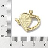 Brass Micro Pave Clear Cubic Zirconia Pendants KK-A221-02A-G-3