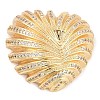 Brass Micro Pave Clear Cubic Zirconia Pendants KK-M307-06G-1