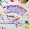 50Pcs Heart Printed Organza Bags OP-TADJ0001-01D-4