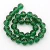 Round Shaped Handmade Gold Sand Lampwork Beads Strands X-LAMP-L001-10mm-02-2