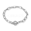 Alloy Paperclip Chain Bracelets PALLOY-TAC0011-83P-RS-1