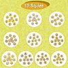 100Pcs 10 Styles Brass Bead Caps KK-CJ0002-08-9