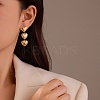 304 Stainless Steel Heart Stud Earrings EJEW-Z096-02G-1