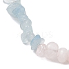 Baking Paint Imitation Jade Glass Round Beaded Stretch Bracelets for Women BJEW-JB12158-03-4