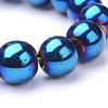 Non-magnetic Synthetic Hematite Beads Strands G-S096-4mm-7-2