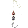 Nuggets Natural Red Jasper & Amethyst Pouch Pendant Decorations HJEW-WH20002-03B-1